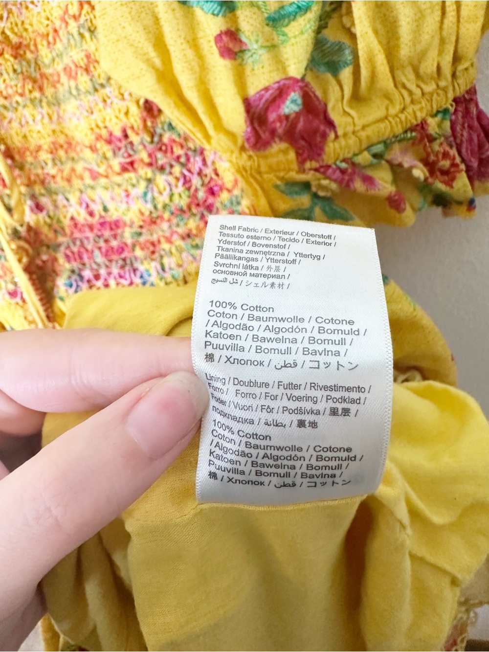 Farm Rio Flower Dream Maxi Dress Yellow Embroidered 3D Floral Small - Picture 11 of 13